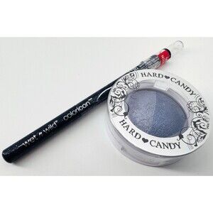 Hard Candy Eyeshadow #261  & Wet N Wild Blue Color Eye pencil Makeup Bundle